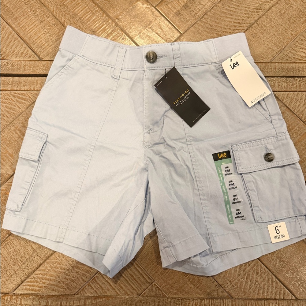Lee Women's Light Blue Cargo Shorts